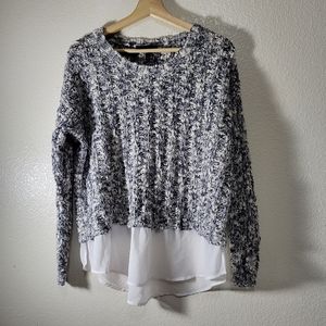 Lane Bryant Pullover Sweater With Sheer Trim